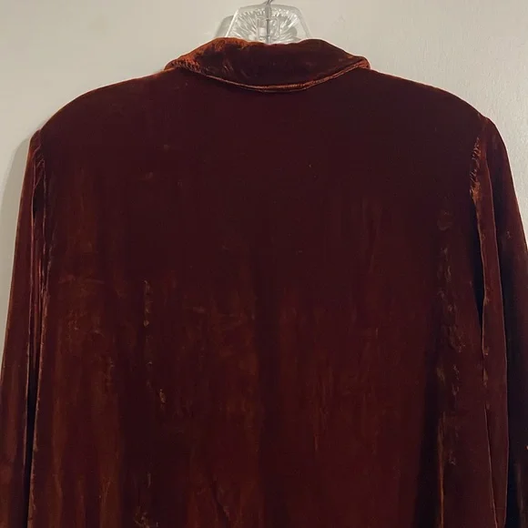 Easy Shirt by cut loose women’s button down velour blouse XS - Picture 6 of 9